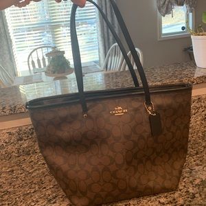 Brown Coach City Shoulder Bag